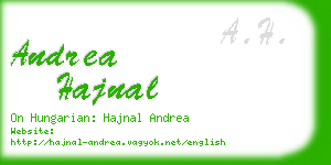 andrea hajnal business card